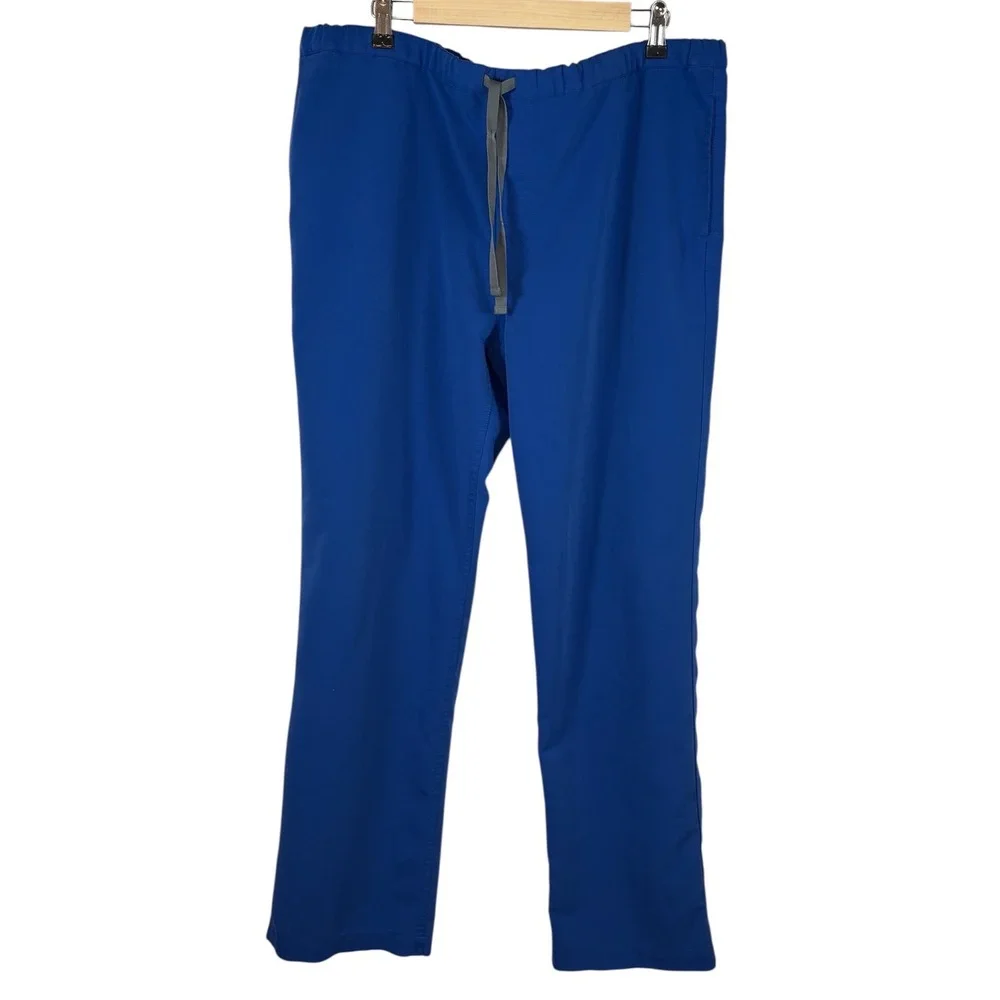 FIGS Mens Royal Blue Technical Collection Scrub Pants FM4500 Size L Drawstring